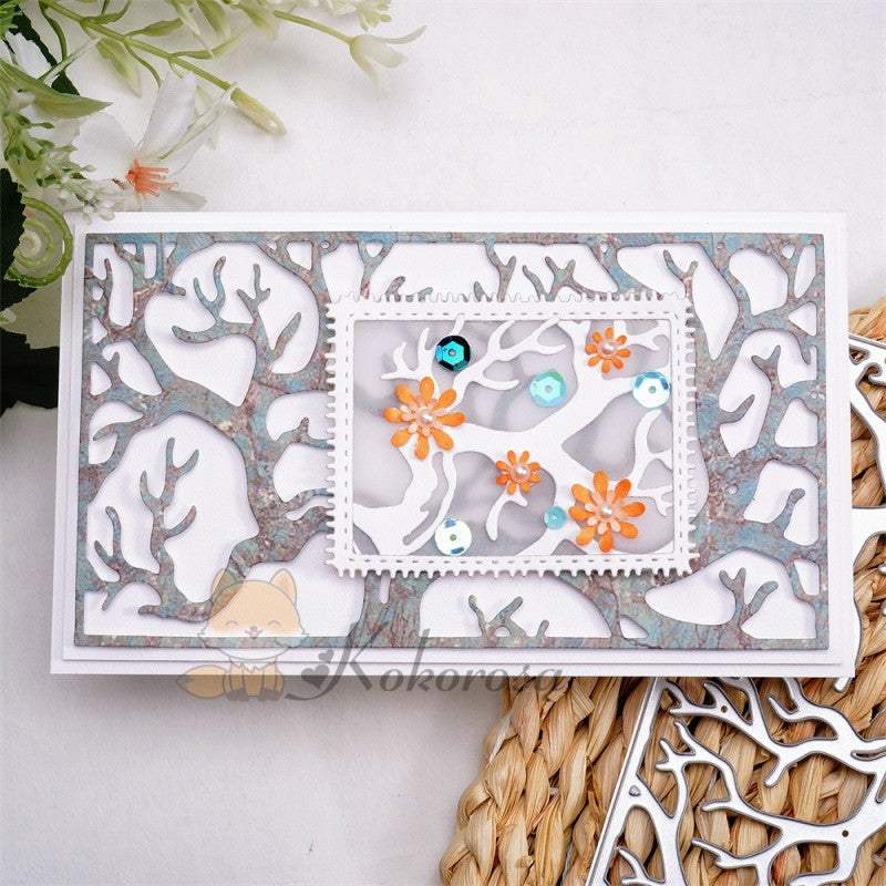 Kokorosa Metal Cutting Dies with Tree Root Background Board