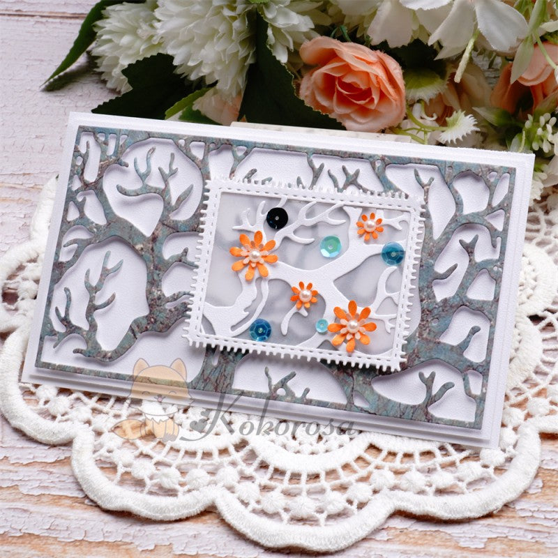 Kokorosa Metal Cutting Dies with Tree Root Background Board