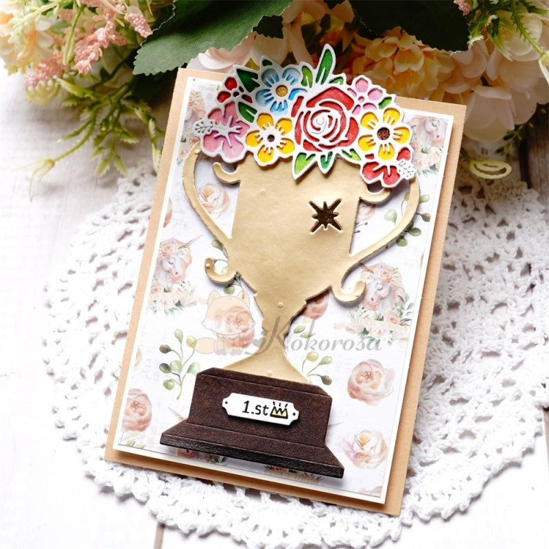 Kokorosa Metal Cutting Dies with Trophy & Flowers