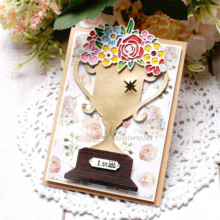 Kokorosa Metal Cutting Dies with Trophy & Flowers