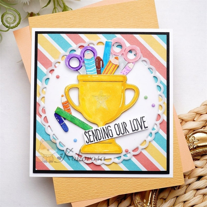 Kokorosa Metal Cutting Dies with Trophy & Stationeries