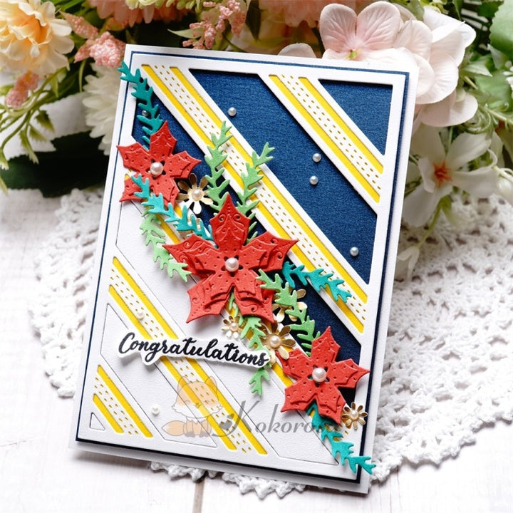 Kokorosa Metal Cutting Dies with Twill Pattern Background Board