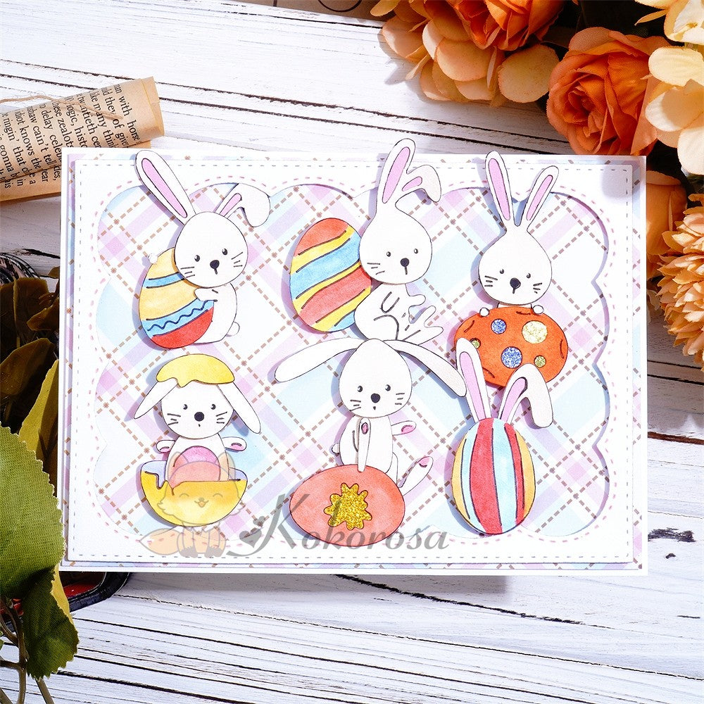 Kokorosa Metal Cutting Dies with Various Bunnies & Eggs