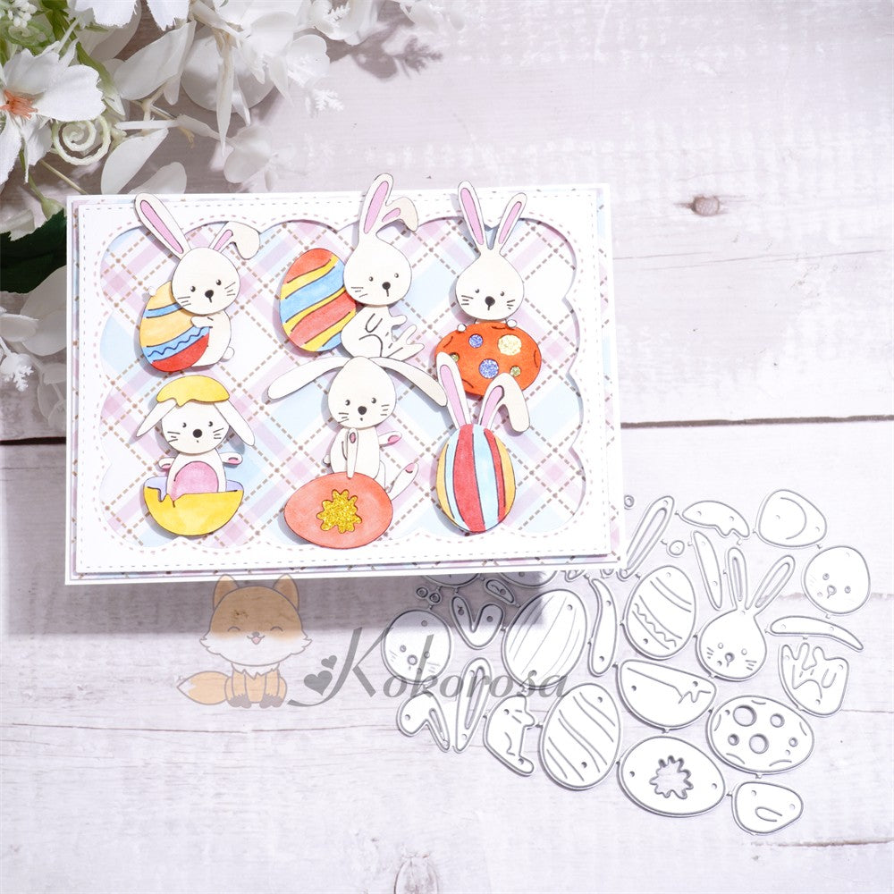 Kokorosa Metal Cutting Dies with Various Bunnies & Eggs