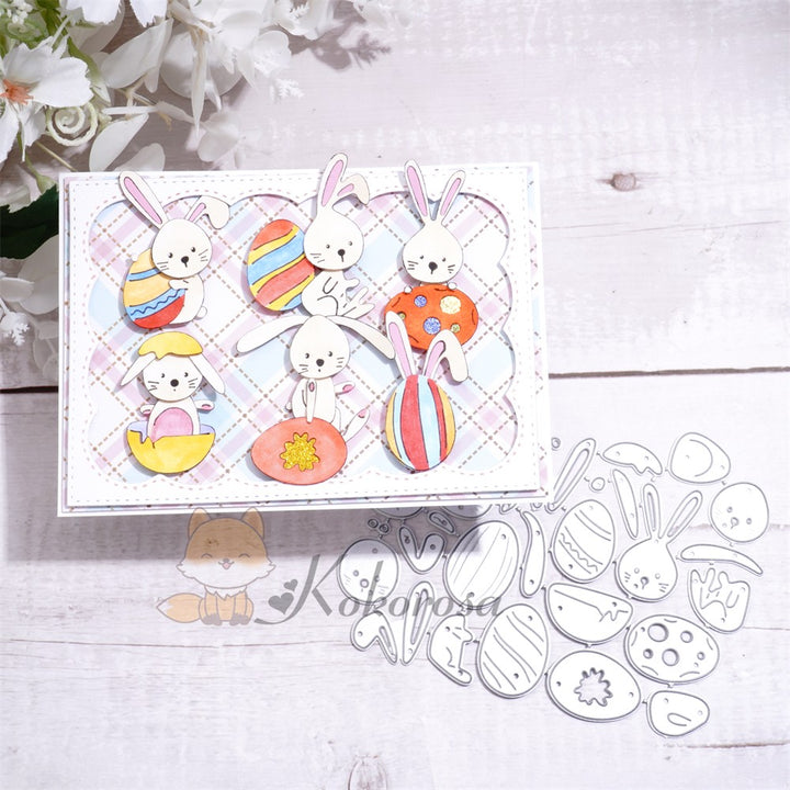 Kokorosa Metal Cutting Dies with Various Bunnies & Eggs