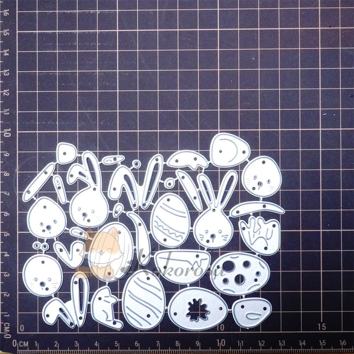 Kokorosa Metal Cutting Dies with Various Bunnies & Eggs