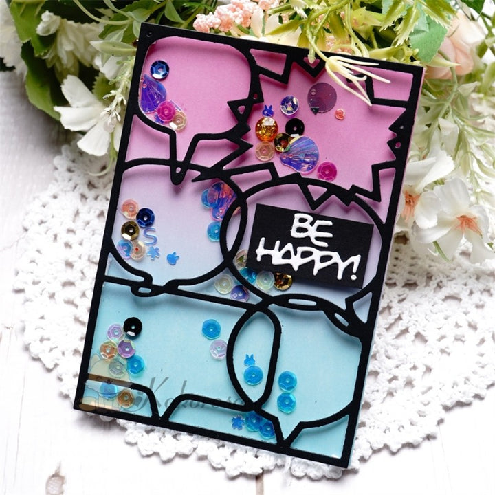 Kokorosa Metal Cutting Dies with Various Dialog Box Bubbles Frame Board