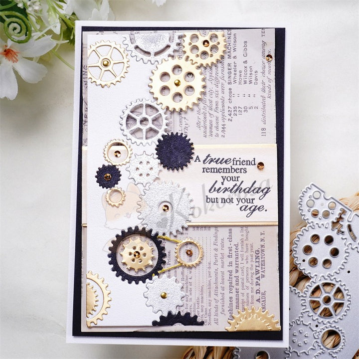 Kokorosa Metal Cutting Dies with Various Round Gears Border Board