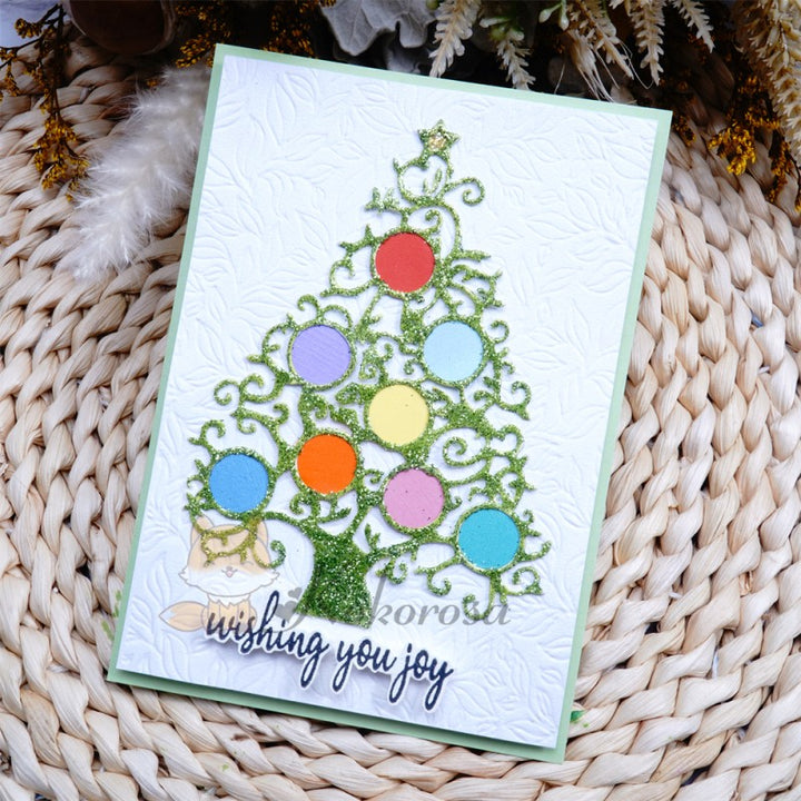 Kokorosa Metal Cutting Dies with Vine Christmas Tree