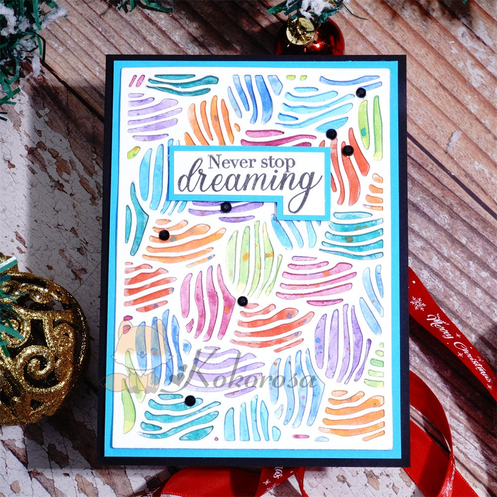 Kokorosa Metal Cutting Dies with Wave Leaves Background Board