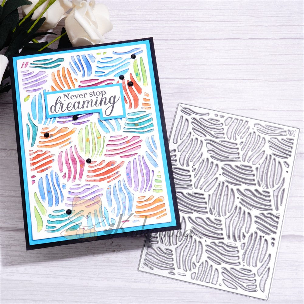 Kokorosa Metal Cutting Dies with Wave Leaves Background Board