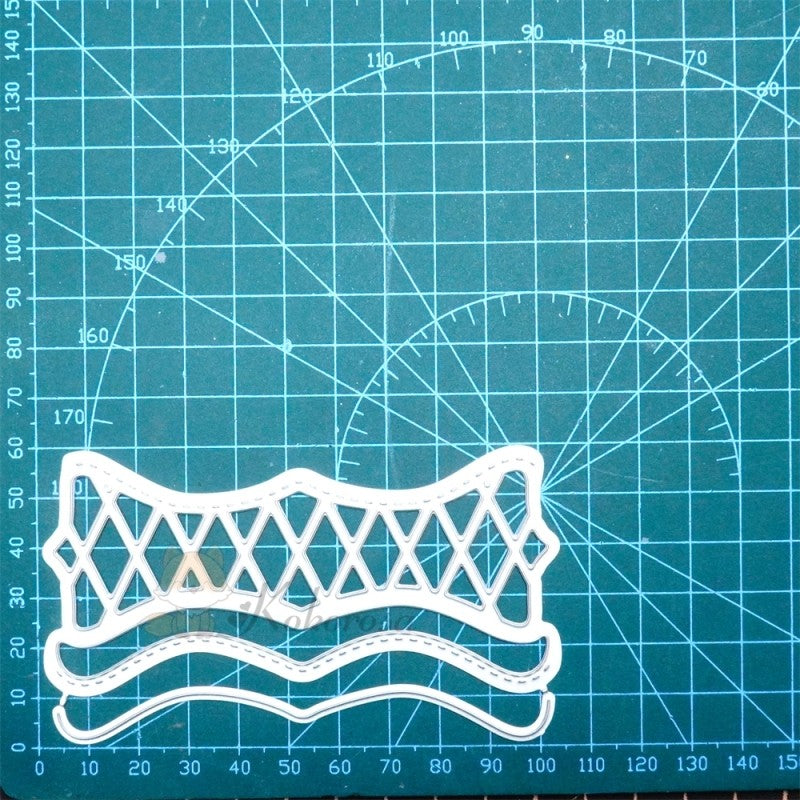 Kokorosa Metal Cutting Dies with Wave Pattern Border Board