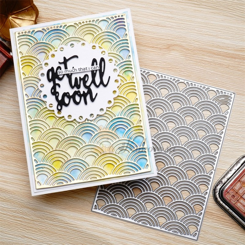 Kokorosa Metal Cutting Dies with Waves Background Board