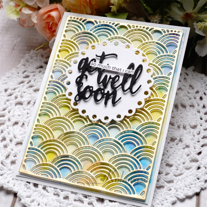Kokorosa Metal Cutting Dies with Waves Background Board