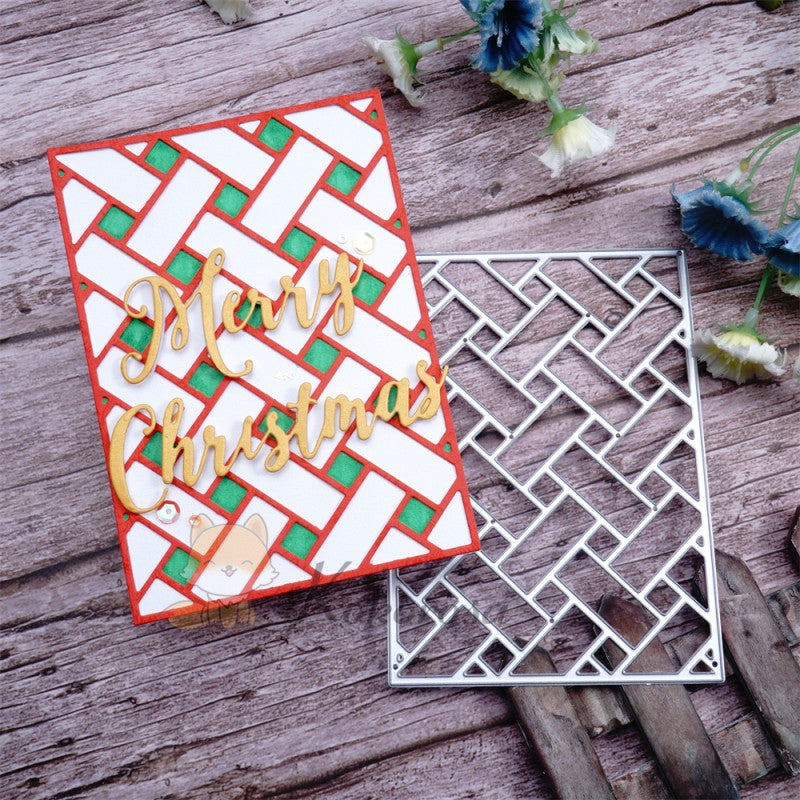 Kokorosa Metal Cutting Dies with Weave Pattern Background Board