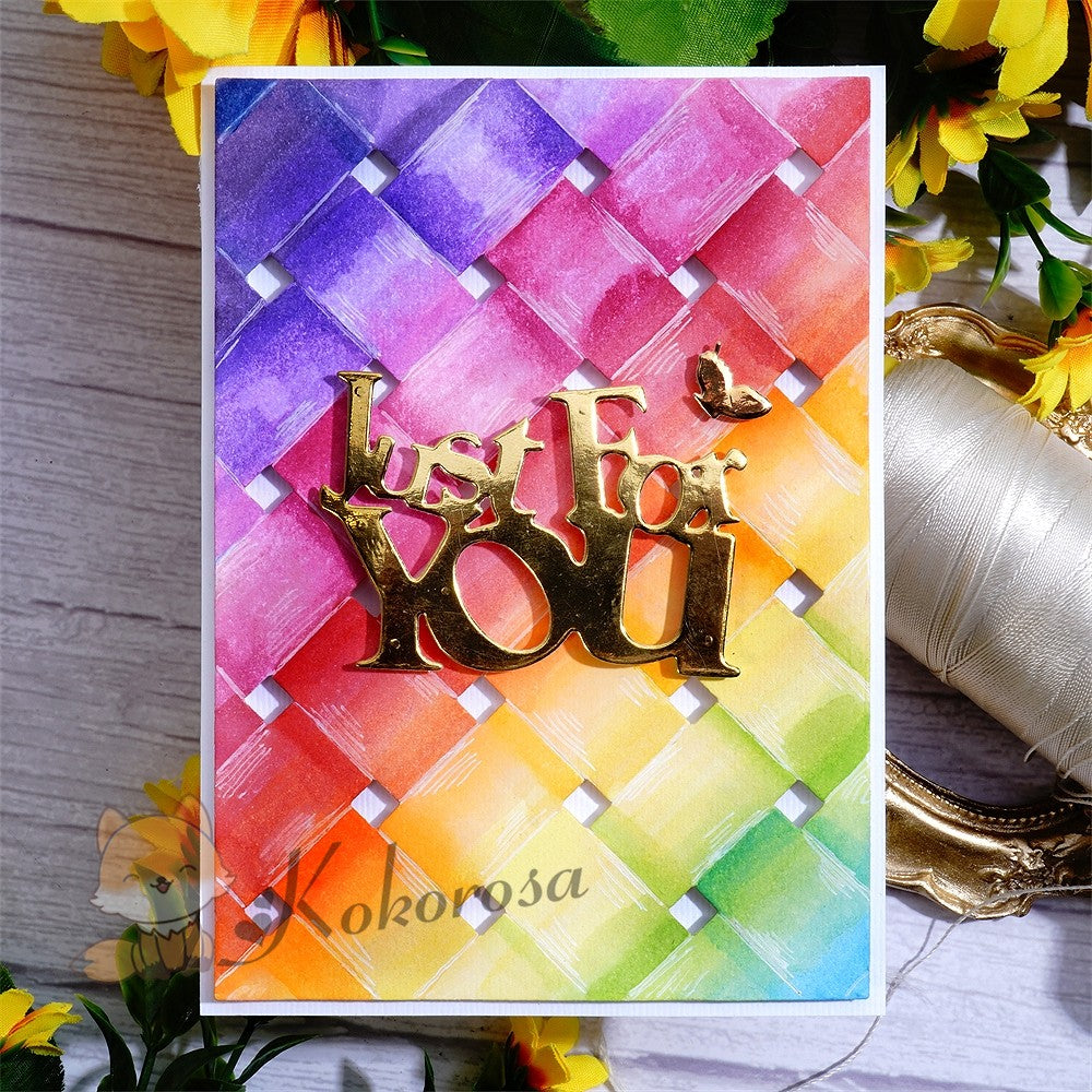 Kokorosa Metal Cutting Dies with Weaving Background Board