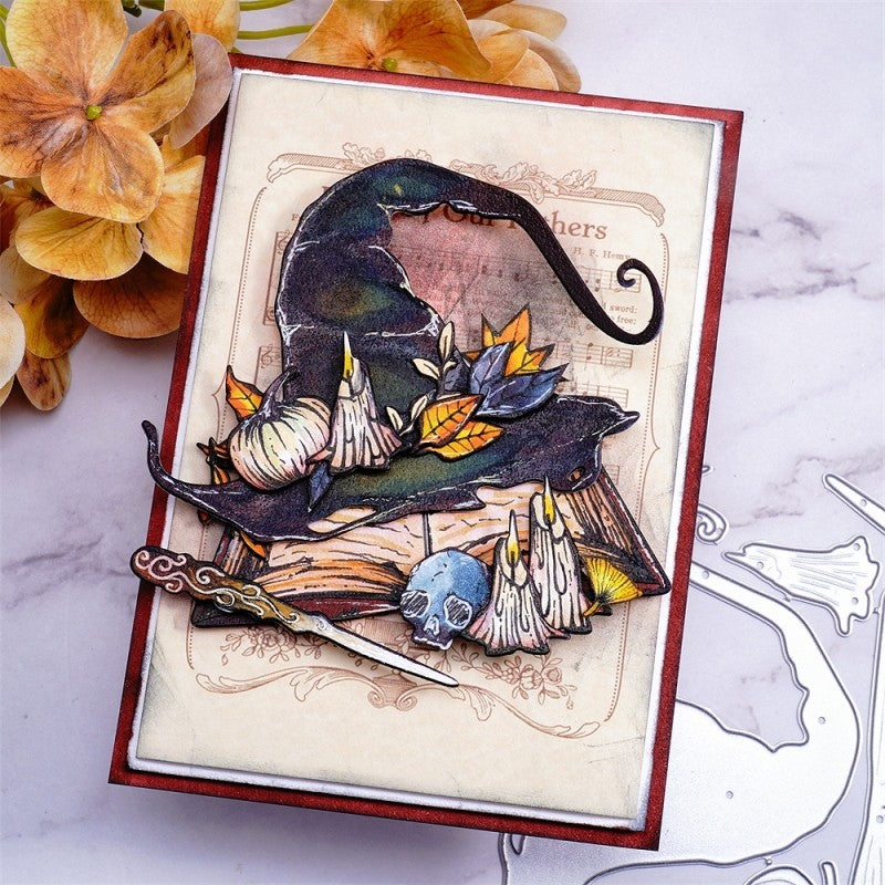 Kokorosa Metal Cutting Dies with Wizard Hat Wand & Book