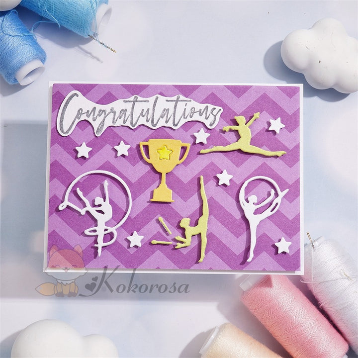Kokorosa Metal Cutting Dies with Women's Gymnastics