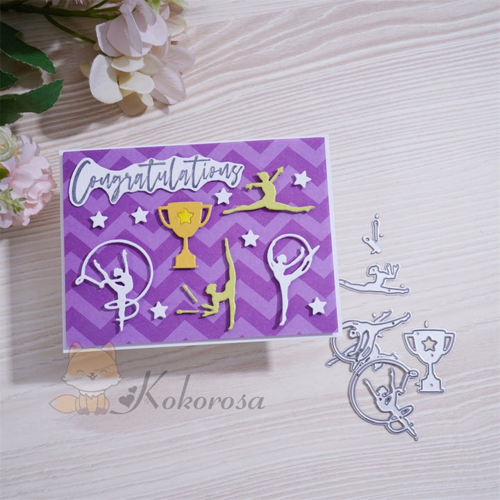 Kokorosa Metal Cutting Dies with Women's Gymnastics