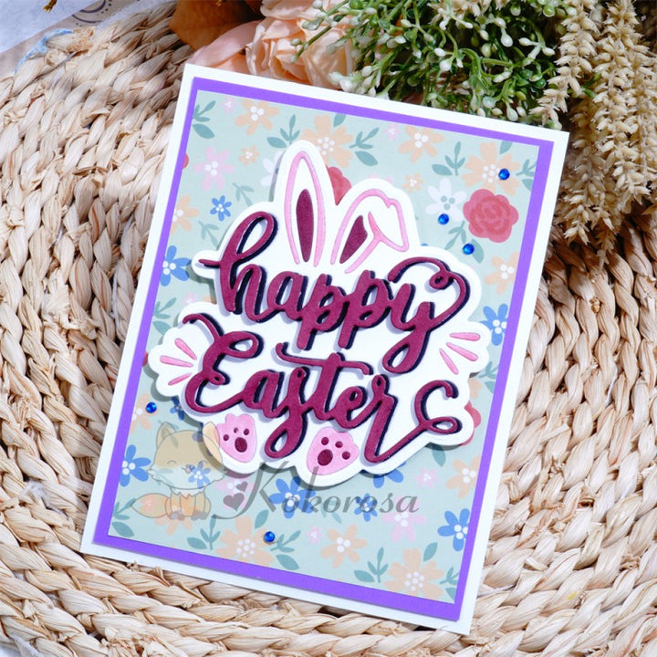 Kokorosa Metal Cutting Dies with "happy Easter" Word