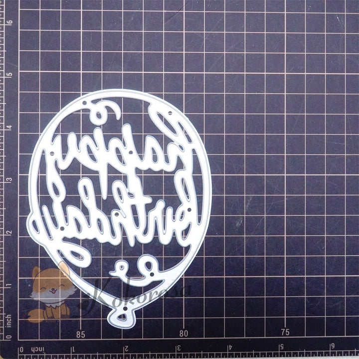 Kokorosa Metal Cutting Dies with "happy birthday" Balloon