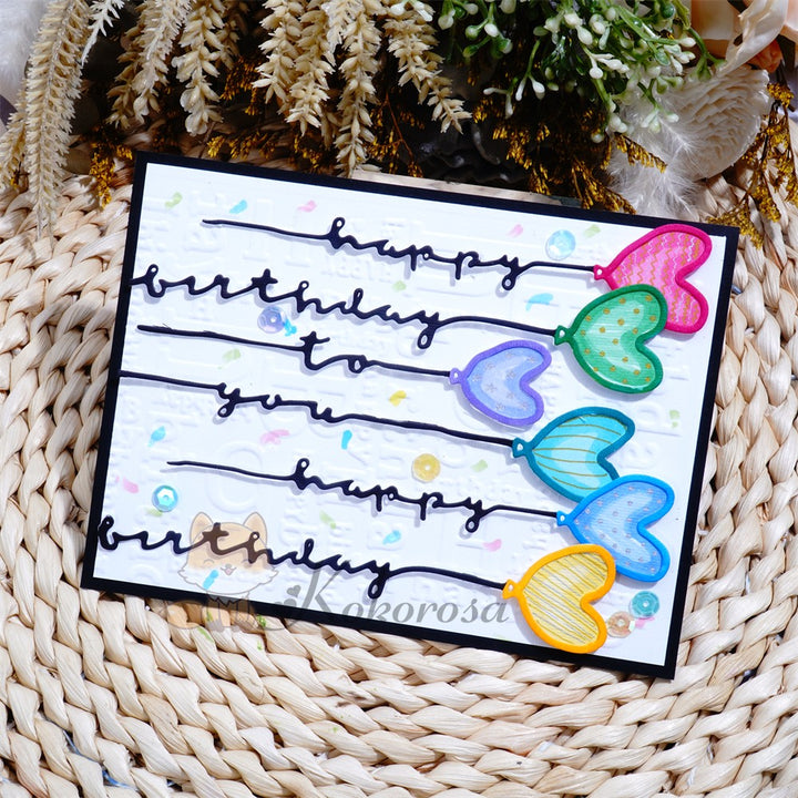 Kokorosa Metal Cutting Dies with "happy birthday to you" Word