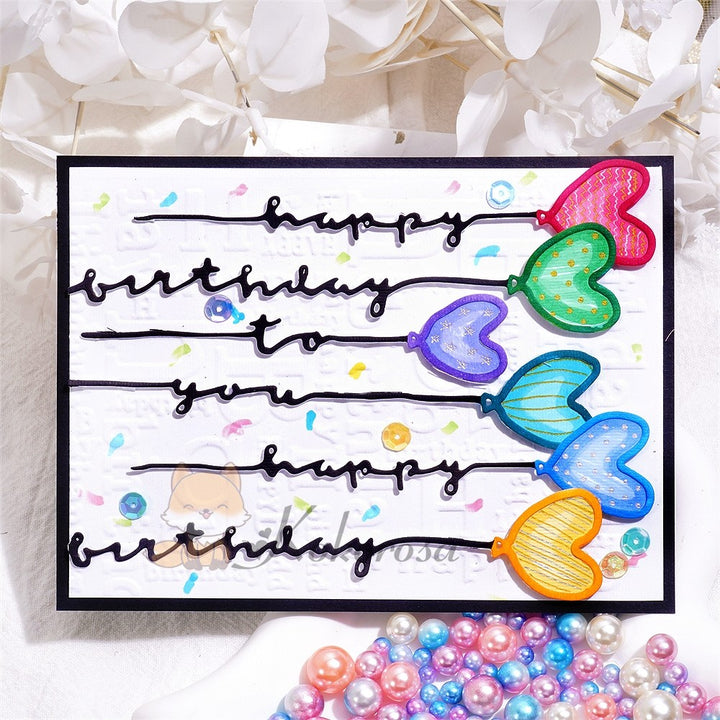 Kokorosa Metal Cutting Dies with "happy birthday to you" Word