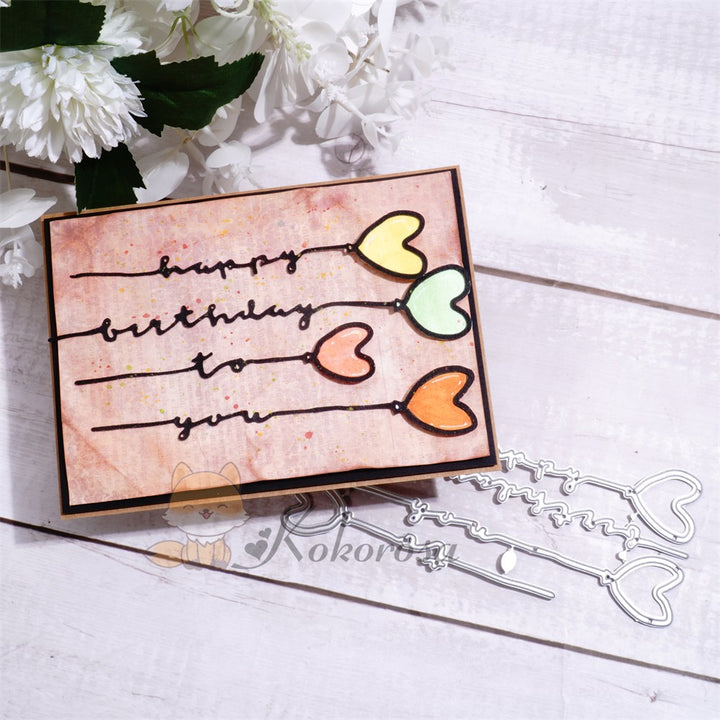 Kokorosa Metal Cutting Dies with "happy birthday to you" Word