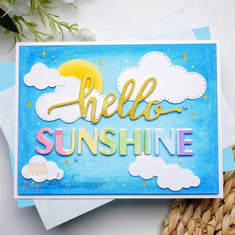 Kokorosa Metal Cutting Dies with "hello SUNSHINE" Word