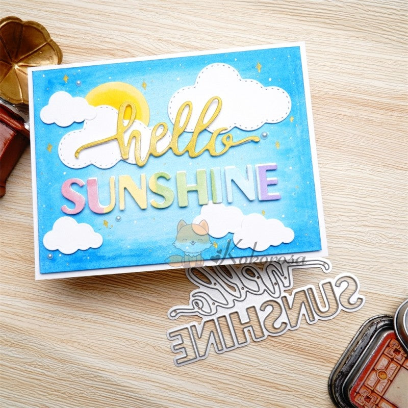 Kokorosa Metal Cutting Dies with "hello SUNSHINE" Word