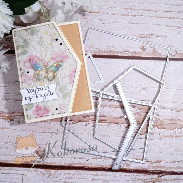 Kokorosa Metal Cutting Dies with Arrow Foldable Card