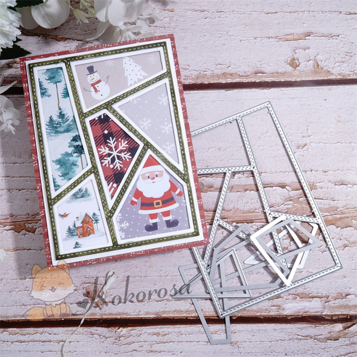 Kokorosa Metal Cutting Dies with Geometry Background Board