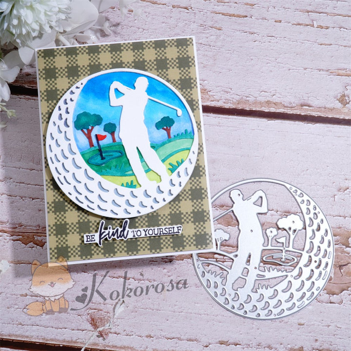 Kokorosa Metal Cutting Dies with Golf Theme Ball