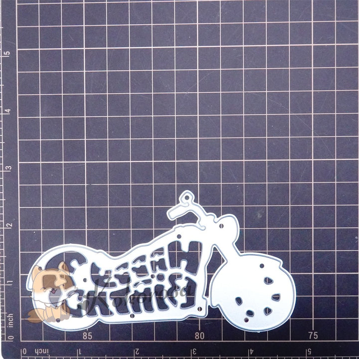 Kokorosa Metal Cutting Dies with Motorcycle Theme "HAPPY BIRTHDAY"