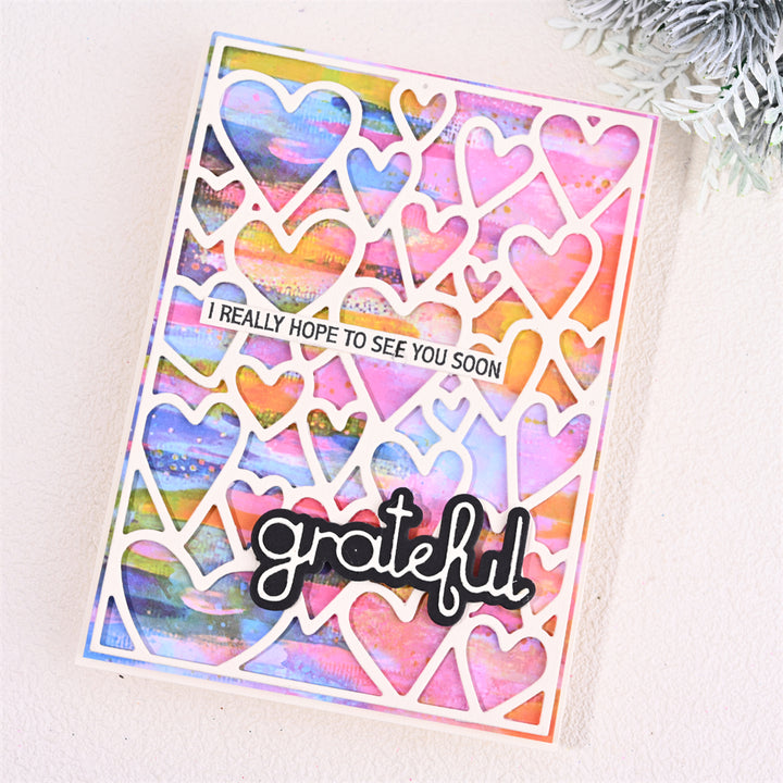 Kokorosa Metal Cutting Dies With Lovely Heart Background Board