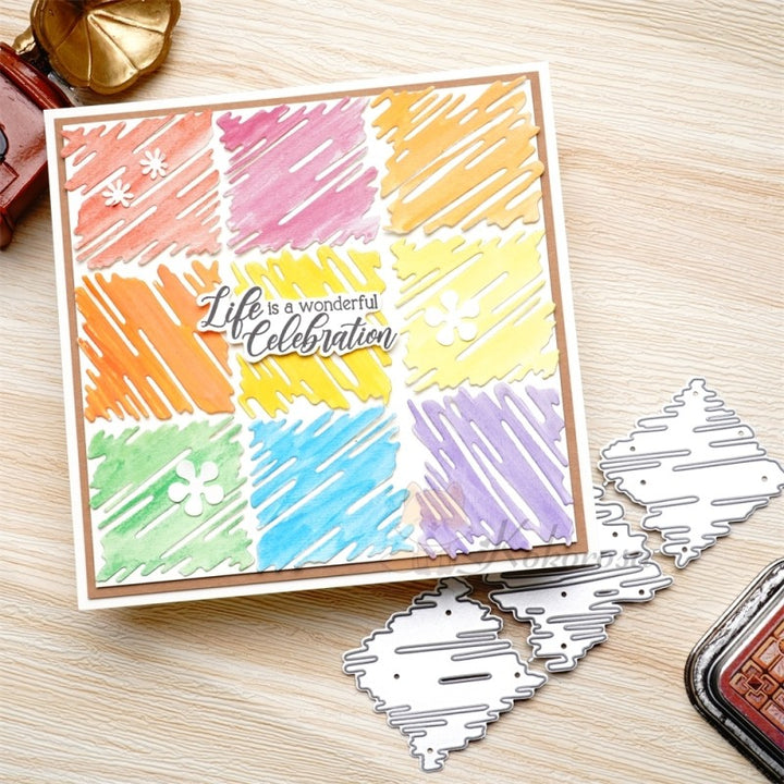 Kokorosa Metal Cutting Dies with Hand-Painted Small Squares