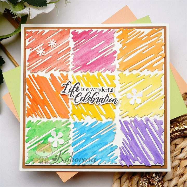 Kokorosa Metal Cutting Dies with Hand-Painted Small Squares
