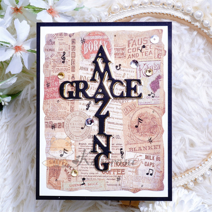 Kokorosa Metal Cutting Dies with "AMAZING GRACE" Word