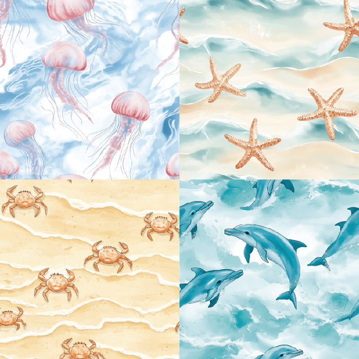 Kokorosa 24PCS 6" Beach Scrapbook & Cardstock Paper