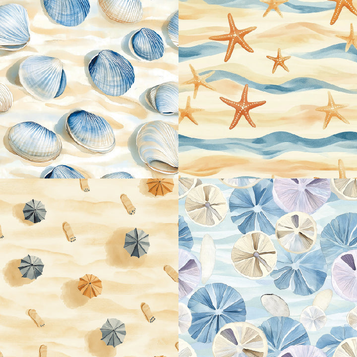 Kokorosa 24PCS 6" Beach Scrapbook & Cardstock Paper