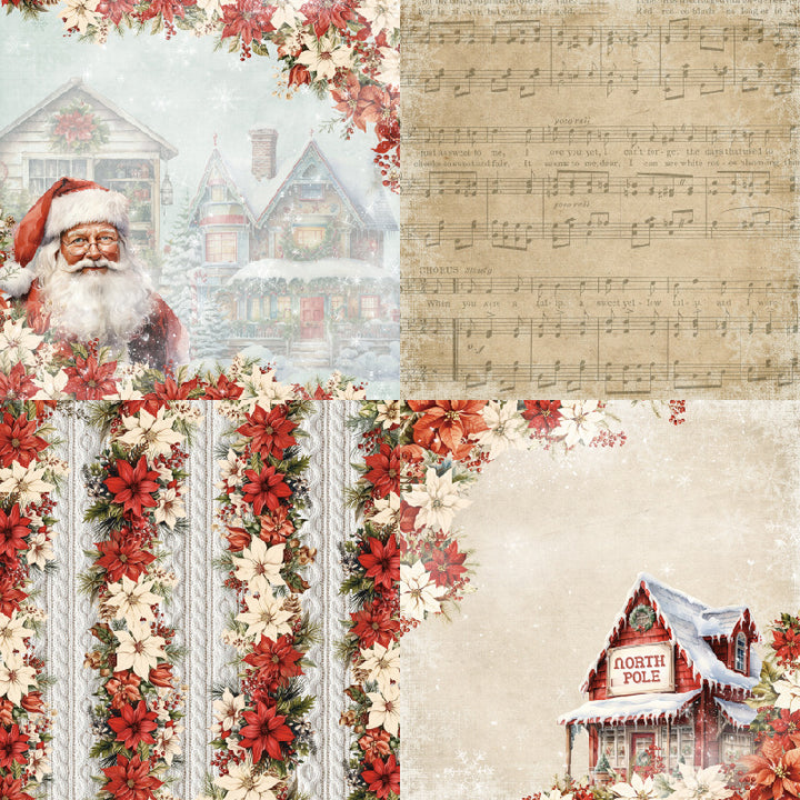 Kokorosa 24PCS 6" Wintry Scrapbook & Cardstock Paper