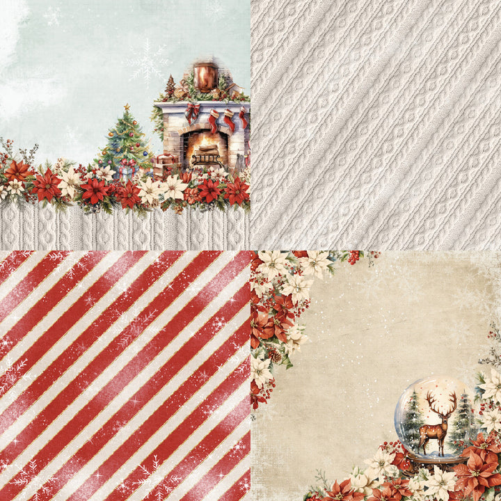 Kokorosa 24PCS 6" Wintry Scrapbook & Cardstock Paper