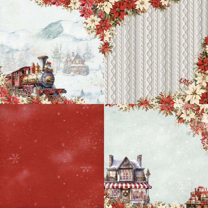 Kokorosa 24PCS 6" Wintry Scrapbook & Cardstock Paper