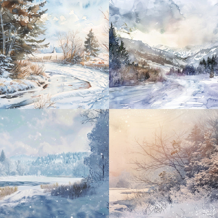 Kokorosa 24PCS 6" Glacie Scrapbook & Cardstock Paper