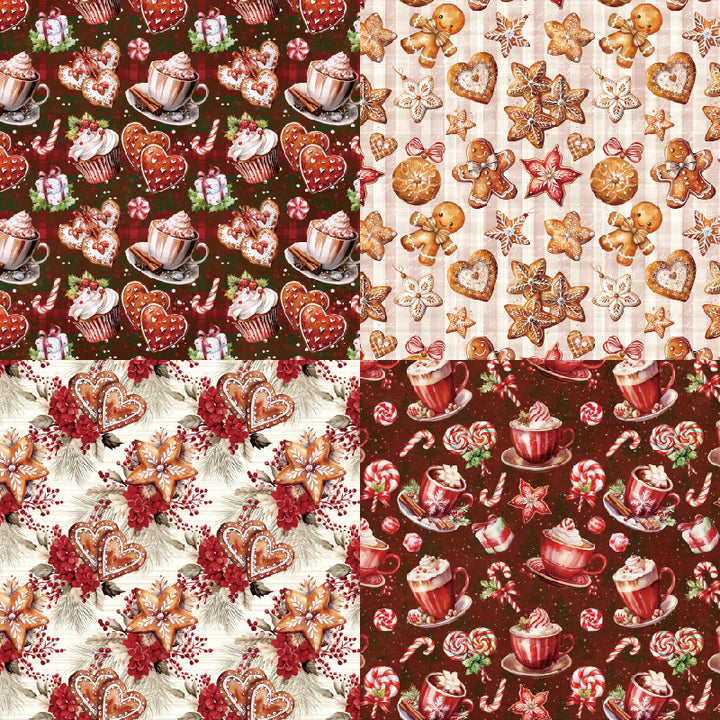Kokorosa 24PCS 6" Santa's Sweets Scrapbook & Cardstock Paper