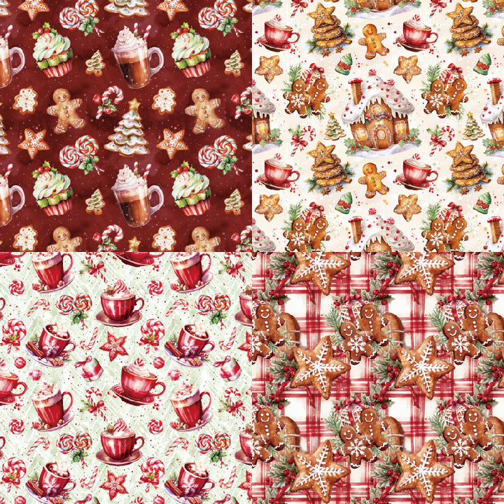 Kokorosa 24PCS 6" Santa's Sweets Scrapbook & Cardstock Paper
