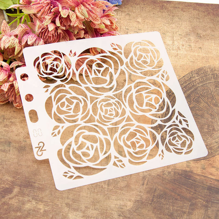 Kokorosa Rose Pattern Painting Stencils