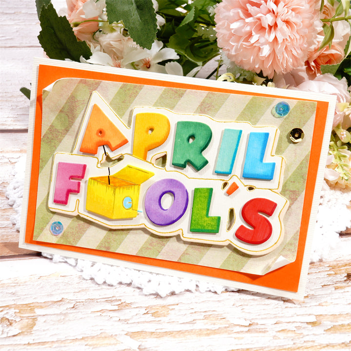 Kokorosa Metal Cutting Dies with  "April Fools" Word