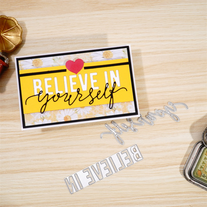 Kokorosa Metal Cutting Dies with  "Believe in Yourself" Word