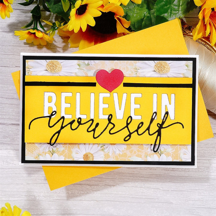 Kokorosa Metal Cutting Dies with  "Believe in Yourself" Word